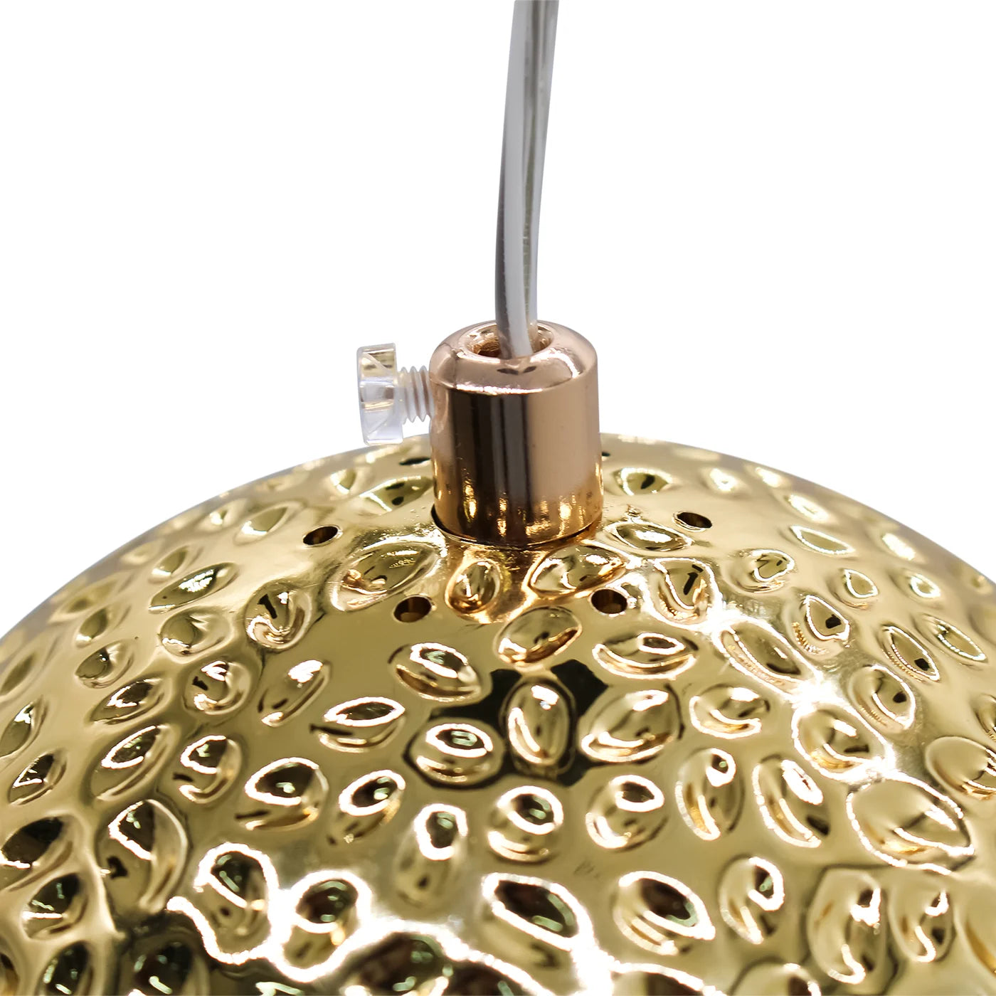 Pendente hemisphere cristal dourado