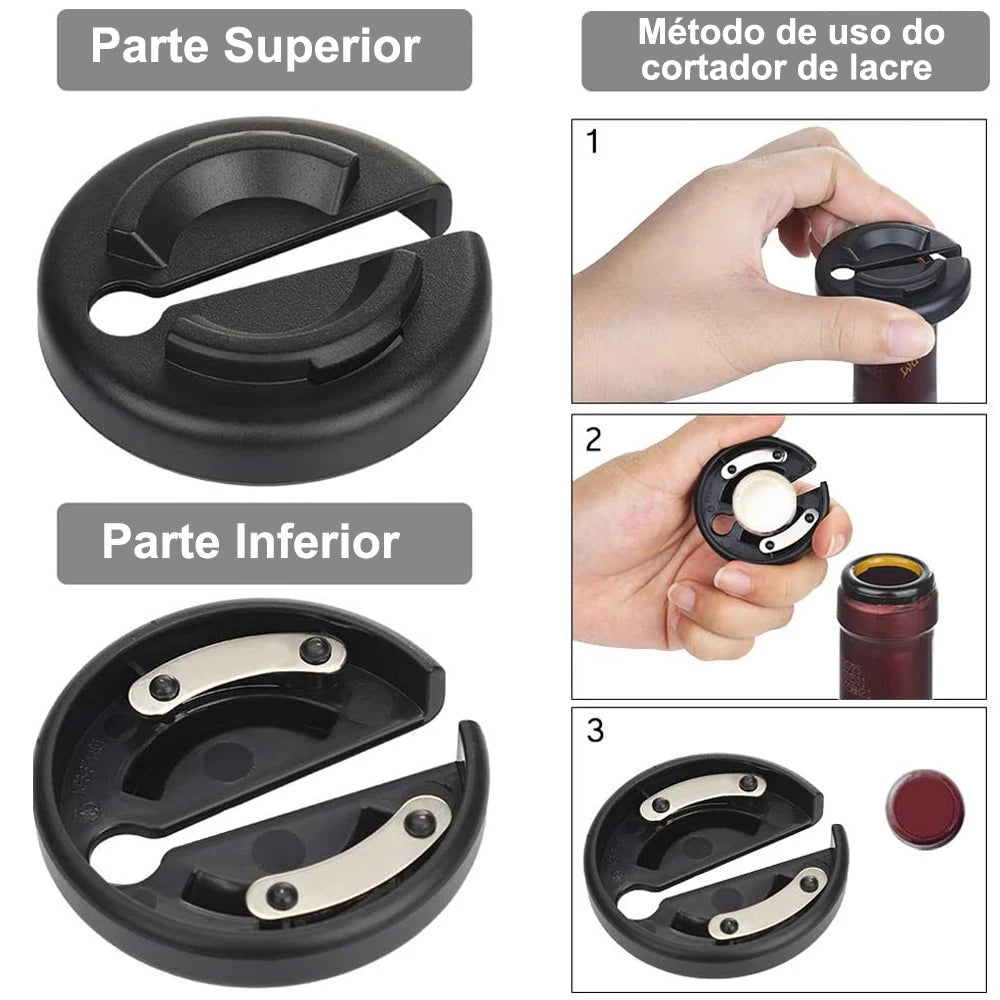 Abridor de Vinho Elétrico Automático 4 em 1 com Carregamento USB