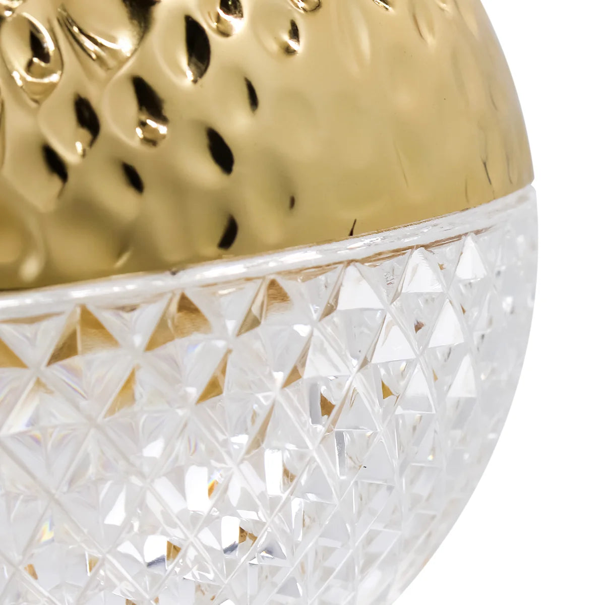 Pendente hemisphere cristal dourado