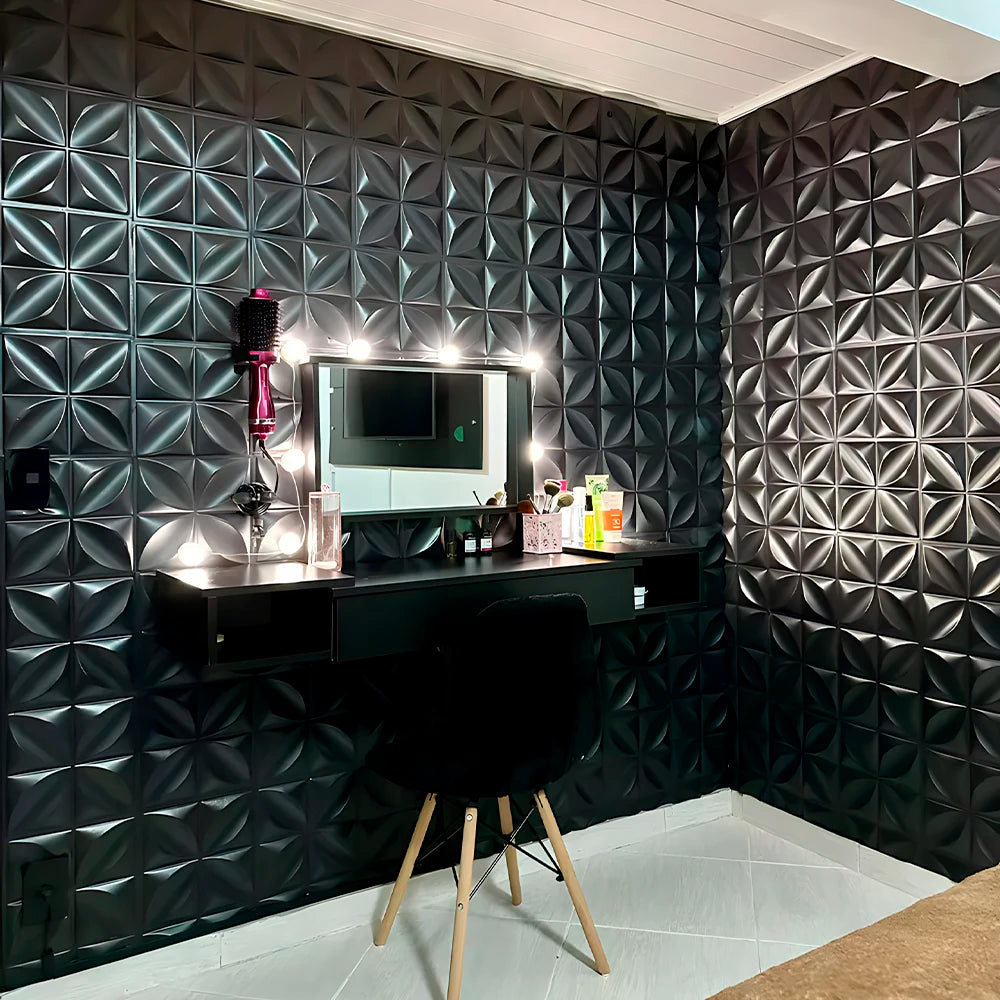 Kit 10 Placas 3D PVC Revestimento Decorativo