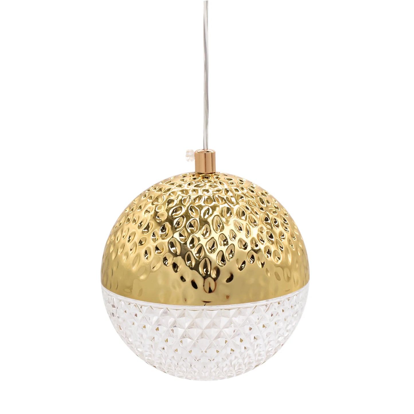 Pendente hemisphere cristal dourado