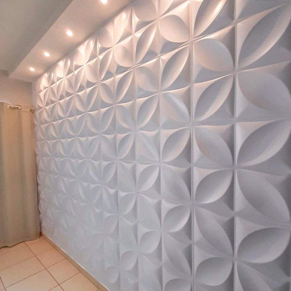 Kit 10 Placas 3D PVC Revestimento Decorativo
