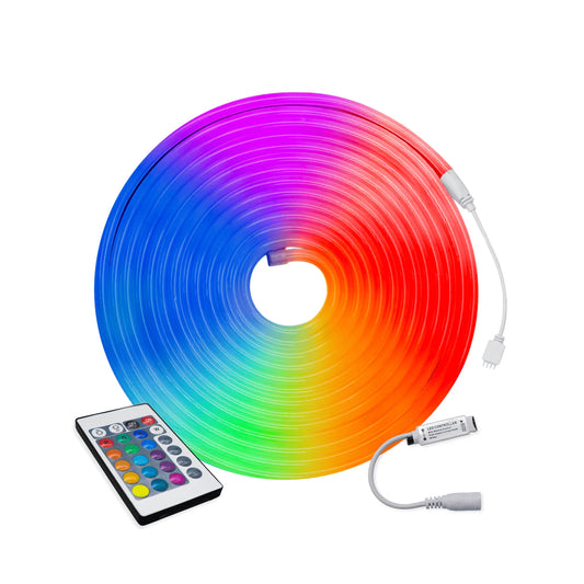 Fita LED Neon Flexível - RGB 5M com Controle