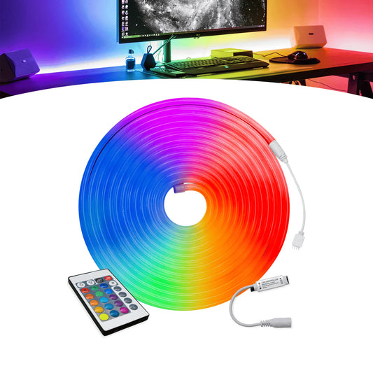 Fita LED Neon Flexível - RGB 5M com Controle