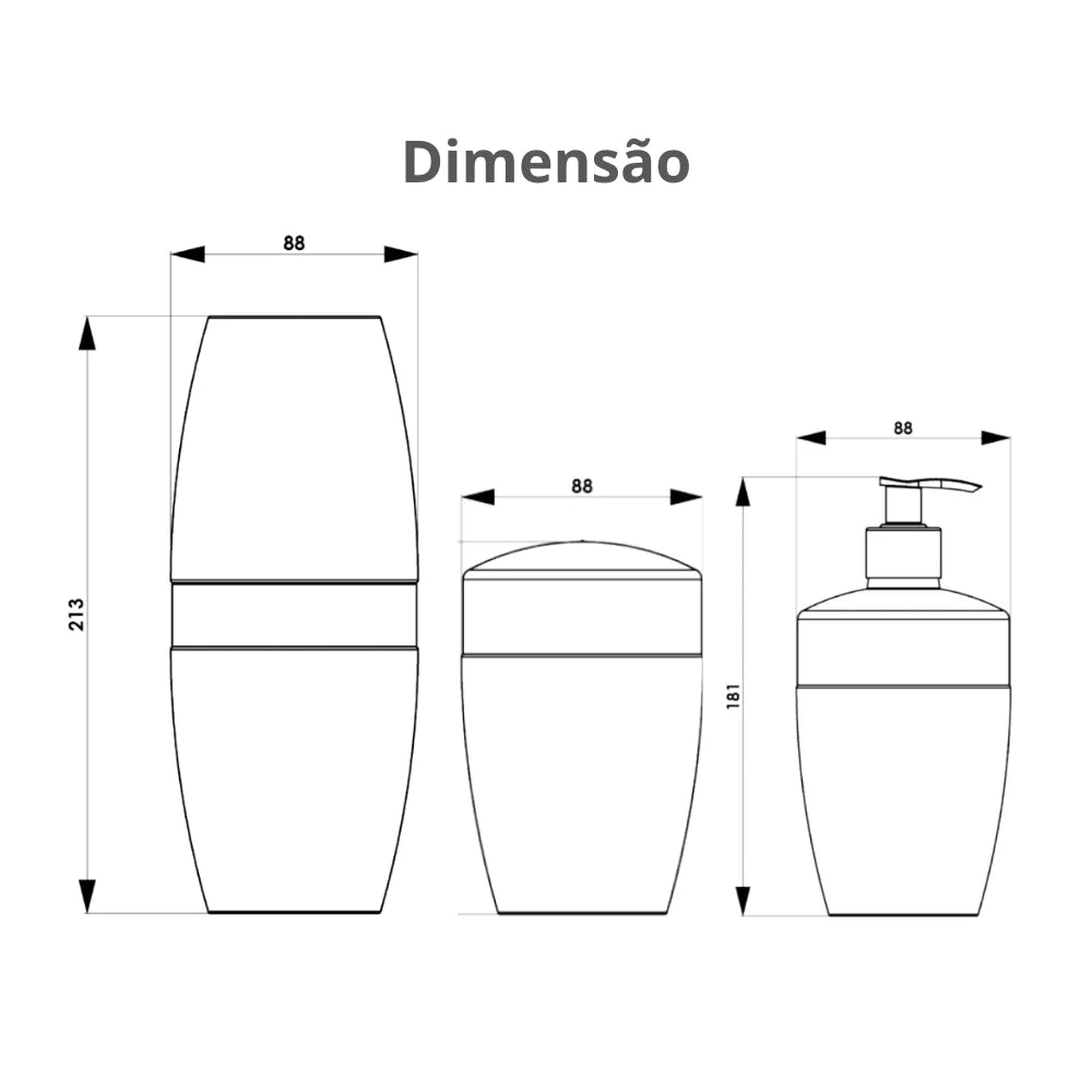 Kit acessórios para banheiro