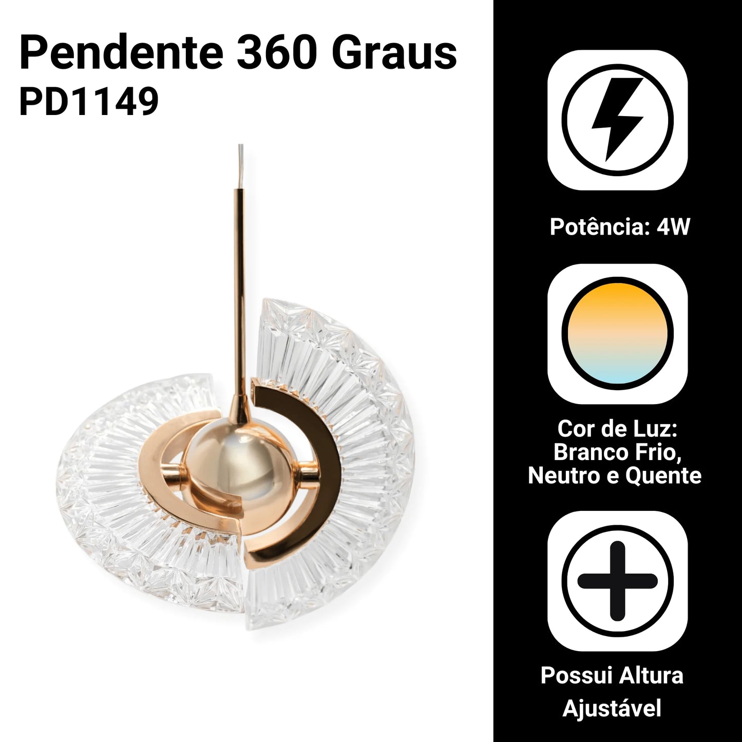 Pendente anel dourado