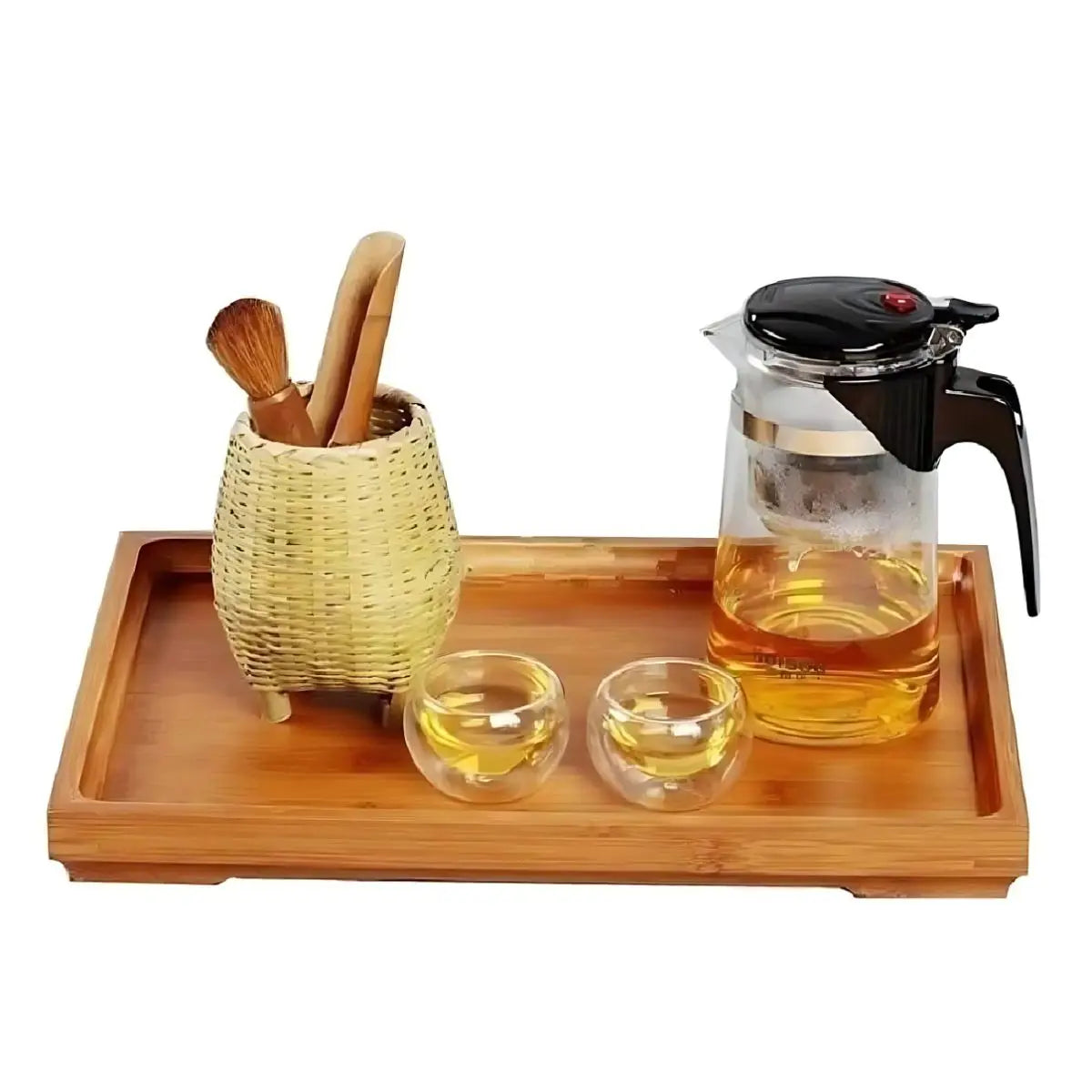 Bandeja Retangular em Bambu 30cm