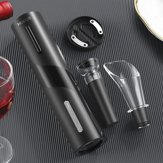 Abridor de Vinho Elétrico Automático 4 em 1 com Carregamento USB