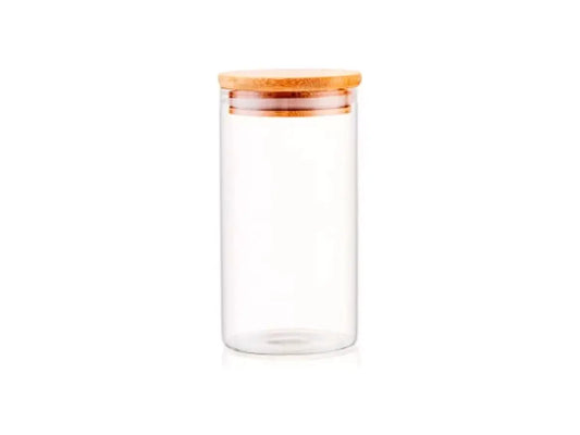 Pote Hermético de Vidro com Tampa de Bambu 1,1L