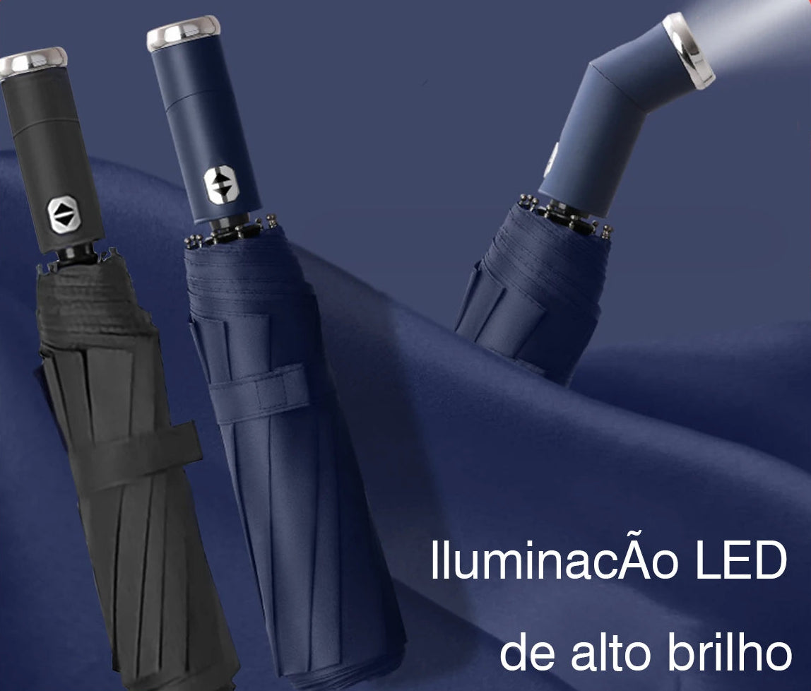 Guarda-Chuva automático com lanterna LED