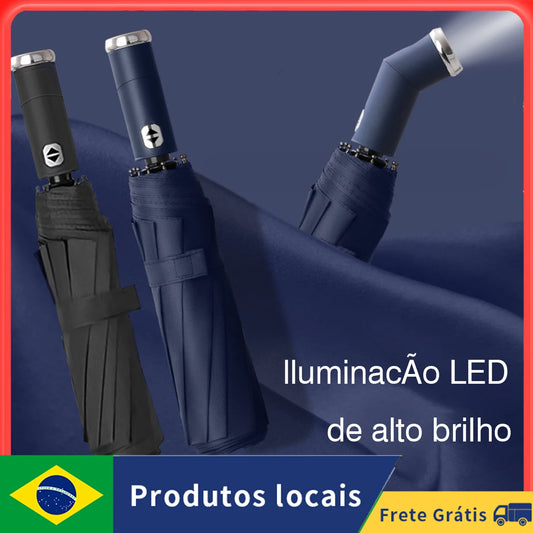 Guarda-Chuva Automático com Lanterna LED