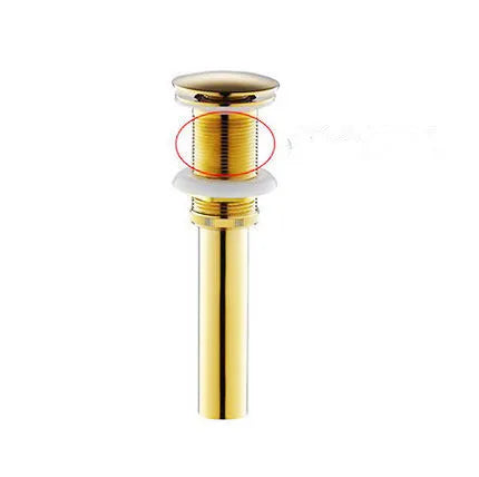 Torneira Cascata Bica Alta Banheiro - Branco e Dourado